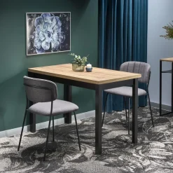 Tavolo 120x68 cm da pranzo moderno rovere nero Wayne