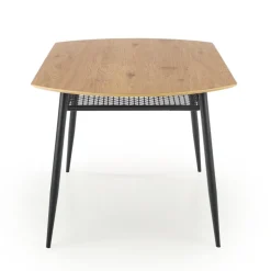 Tavolo 160x90cm da pranzo moderno rovere dorato nero Wilson