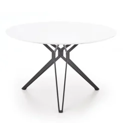 Tavolo 120x120cm da pranzo rotondo bianco nero Margherita Gihome®