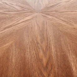 Tavolo 100x100cm da pranzo rotondo moderno noce acciaio nero Lukla