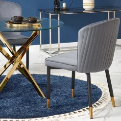 Tavolo 100x100cm rotondo in vetro acciaio oro cromato Minerva Gihome®