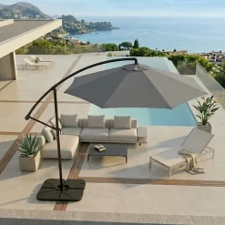 Telo di ricambio rotondo Ø3m grigio per ombrellone Ibiza