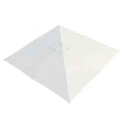 Telo ricambio quadrato 3x3m bianco per ombrellone da giardino Levante