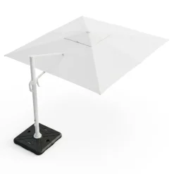 Telo ricambio quadrato 4x4m bianco per ombrellone da giardino Formentera