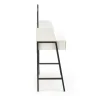 Toeletta da trucco con specchio 80x120cm bianco nero Miralda