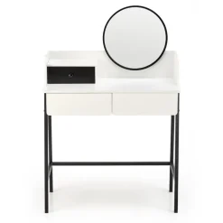 Toeletta da trucco con specchio 80x120cm bianco nero Miralda
