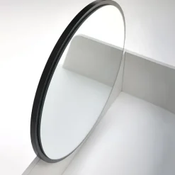 Toeletta da trucco con specchio 80x120cm bianco nero Miralda