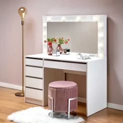 Toeletta da trucco con specchio 120x140cm con LED bianco Cherie