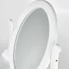 Toeletta da trucco 80x130h cm con specchio e sgabello bianco Lyra
