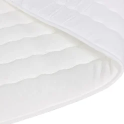 Topper alla francese 140x200cm trapuntato imbottito con elastici bianco Corsica