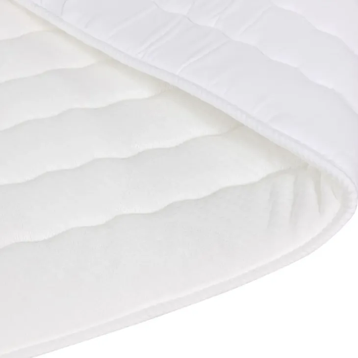 Topper alla francese 140x200cm trapuntato imbottito con elastici bianco Corsica