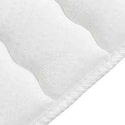 Topper alla francese 140x200cm trapuntato imbottito con elastici bianco Corsica