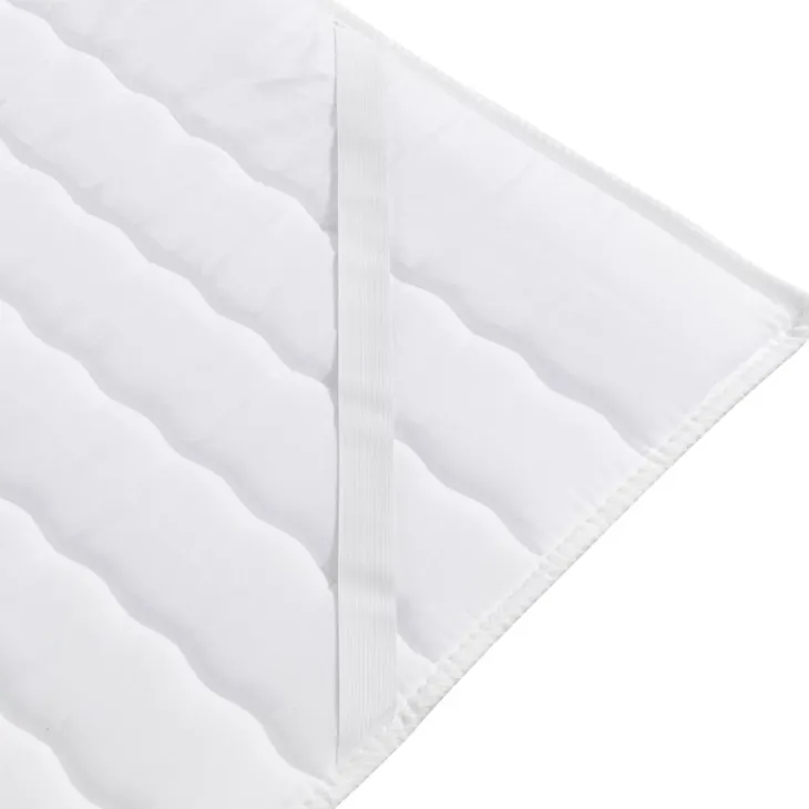 Topper matrimoniale king size 200x200cm trapuntato imbottito con elastici bianco Corsica