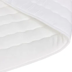 Topper matrimoniale king size 200x200cm trapuntato imbottito con elastici bianco Corsica