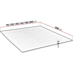 Topper matrimoniale oversize 180x200cm trapuntato imbottito con elastici bianco Corsica