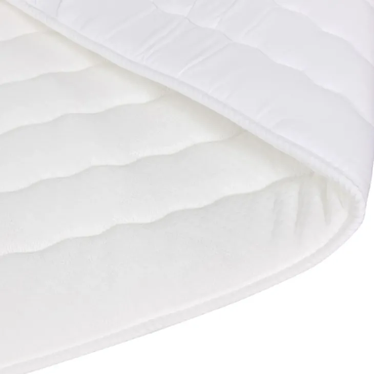 Topper matrimoniale 160x200cm trapuntato imbottito con elastici bianco Corsica