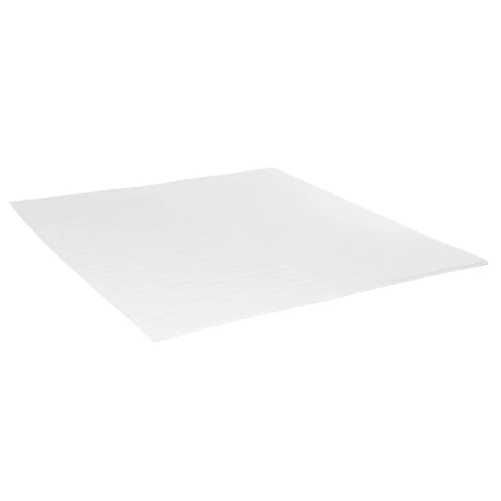 Topper matrimoniale 160x200cm trapuntato imbottito con elastici bianco Corsica