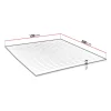 Topper piazza e mezza 120x200cm trapuntato imbottito con elastici bianco Corsica