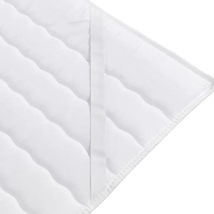 Topper piazza e mezza 120x200cm trapuntato imbottito con elastici bianco Corsica