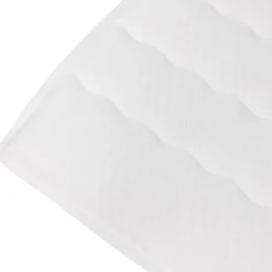 Topper singolo 90x200cm trapuntato imbottito con elastici bianco Corsica