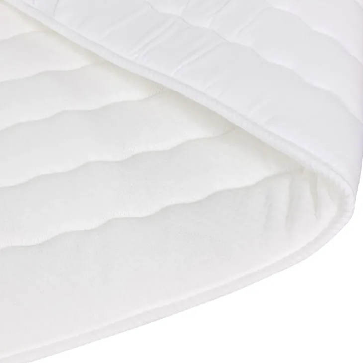 Topper singolo 90x200cm trapuntato imbottito con elastici bianco Corsica