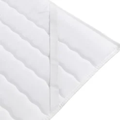 Topper singolo 90x200cm trapuntato imbottito con elastici bianco Corsica