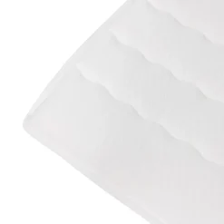 Topper singolo 80x200cm trapuntato imbottito con elastici bianco Corsica