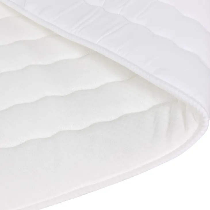 Topper singolo 80x200cm trapuntato imbottito con elastici bianco Corsica