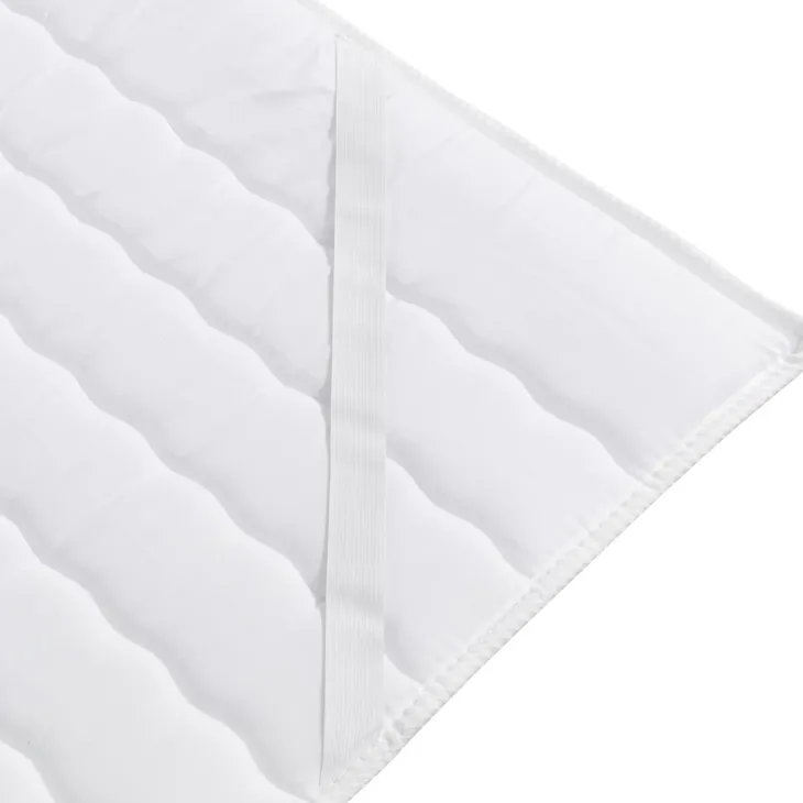 Topper singolo 80x200cm trapuntato imbottito con elastici bianco Corsica