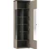 Vetrina moderna 55x180h cm 1 anta beige grigio Matt