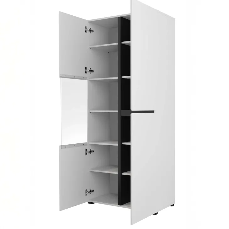 Vetrina 80x184h cm 4 ante bianco opaco Lolla