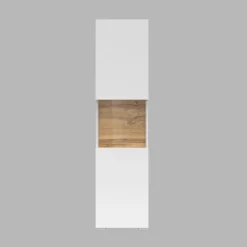 Vetrina 36x140h cm da parete bianco rovere Fusion