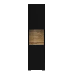 Vetrina 36x140h cm da parete nero rovere Fusion