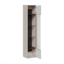 Vetrinetta sospesa a parete 36x164h cm 1 anta beige cashmere Bellagio