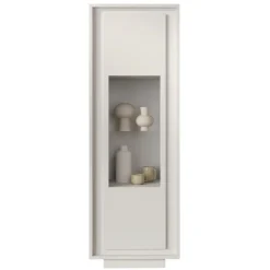 Vetrinetta 67x197cm 1 anta moderna bianco opaco Deluxe