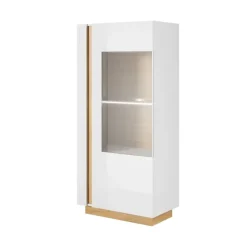 Vetrinetta 72x154h cm 1 anta bianco rovere Noa Gihome®