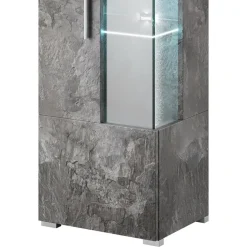 Vetrinetta 45x160h cm 1 anta sinistra moderna ossido Frisk