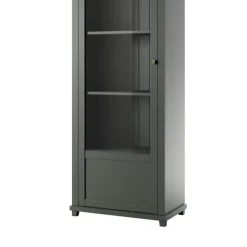 Vetrinetta 71x200h cm 1 anta sinistra soggiorno verde quercia Texel