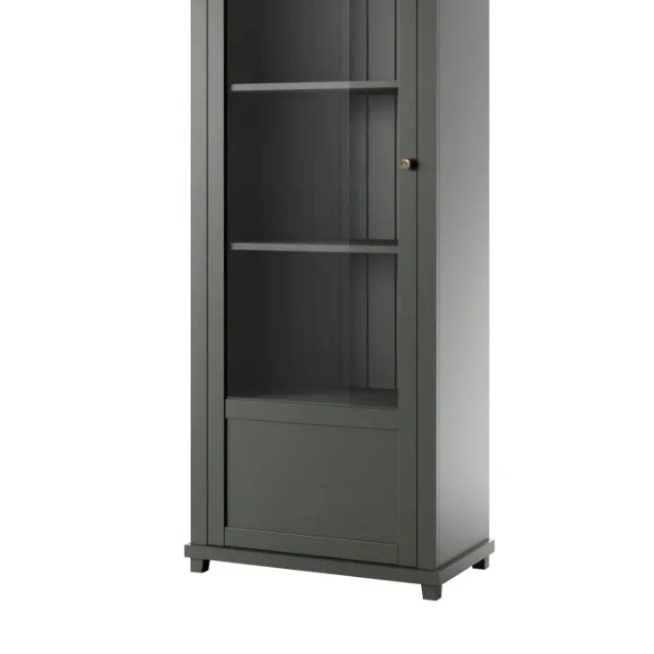 Vetrinetta 71x200h cm 1 anta sinistra soggiorno verde quercia Texel