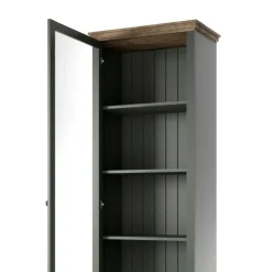 Vetrinetta 71x200h cm 1 anta sinistra soggiorno verde quercia Texel