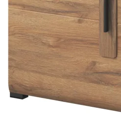 Vetrinetta 60x204h cm 1 anta soggiorno moderna rovere nero Maiorca