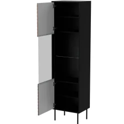 Vetrinetta 53x182h cm 1 anta soggiorno noce nero Wild