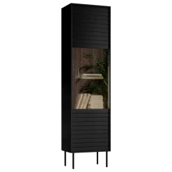 Vetrinetta 53x182h cm 1 anta soggiorno nero Wild