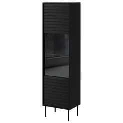Vetrinetta 53x182h cm 1 anta soggiorno nero Wild