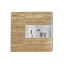 Vetrinetta 95x92h cm 2 ante moderna noce stelvio Infinity