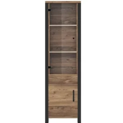 Vetrinetta 56x191h cm 2 ante quercia nero opaco Nebraska
